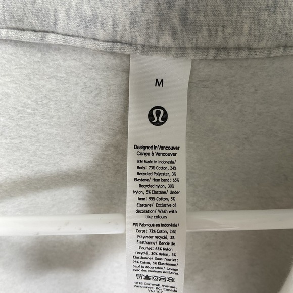 Lululemon Hoodie womens Medium Loungeful Full Zip Relaxed Fit Cropped Fleece NWT - Picture 8 of 15